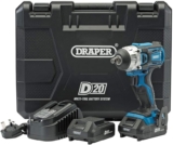 Draper 55343 D20 Clé à chocs sans balais 1/2&Prime; avec 2 piles 20 V