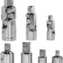 1/2&Prime; 3/8&Prime; 1/4&Prime; Socket adaptor converter set, clé d&rsquo;écrou de forets à queue hexagonale 3 pièces socket extension adaptateur, pour clés à rochet/clé à douille outils