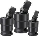 Set de Cardans à Choc Universel 3 Pièces de 1/2&Prime;, 3/8&Prime; et 1/4&Prime; Adaptateurs Réducteurs Cardan Universel À Chocs Pour Douilles et Embouts