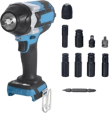 Umelee Clé à Chocs 1000 N.m, Visseuse à Percussion Sans Fil 1/2&Prime; avec 6 Prises, Pistolet à Percussion Compatible avec Batterie Li-ion 18V BL1860 BL1850 BL1840 BL1830 BL1820 (SANS Batterie)