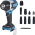 700Nm Clé à Chocs Sans Fil Compatible avec Makita BL1830 BL1830B BL1840 BL1840B BL1850 BL1850B BL1860B 18V Batteries, 1/2 » Sans Balais Visseuse à Choc Rotative avec 6 Douilles (Batterie non incluse)