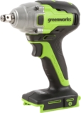 Greenworks GD24IW400 Clé à Chocs Sans Fil avec Moteur Sans Balais, Visseuse à Choc, 0-2800rpm, 0-4000ipm, Couple 400Nm, Coupleur 1/2&Prime; (1,27cm) SANS Batterie 24V Ni Chargeur, Garantie 3 Ans
