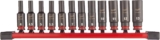 Milwaukee Shockwave 4932480453 Jeu de 20 douilles à choc carrées 1/4&Prime; 4-13 mm