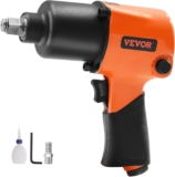 VEVOR Clé à chocs pneumatique 1/2&Prime; pistolet de percussion entraînement carré 880 pi-lb couple de desserrage 7500 tr/min pour tâches camions, équipements, amateur automobile, mécanicien professionnel