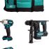 MAKITA Kit MK214 (Clé à Chocs DTW1002 + Mini-Meuleuse DGA504 + 2 Batteries de 5,0 Ah + Chargeur + LXT600)