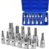 CCLIFE Jeu de hex douilles à embouts,13 Douilles à 6 pans,métriques taille de 2mm – 14mm 1/4&Prime; 3/8&Prime; 1/2&Prime;