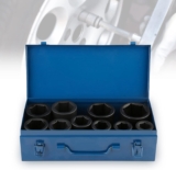 Drive Jeu de Douilles à Chocs Profonds, 10 Pièces Jeu D&rsquo;écrous de Clé de 1 Pouce Douille Poids Lourd en Acier au Chrome-Vanadium, Douille à Impact Profond Drive, 36/38/41/46/50/22/27/27/30/32 mm