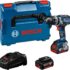 Bosch Professional 18V System visseuse à chocs sans-fil GDR 18V-220 C (jusqu’à 3 400 tr/min, couple 220 Nm, moteur sans charbon, 2 batteries 5,0 Ah, chargeur GAL 18V-40, module connectivité, L-BOXX)