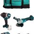 MAKITA Kit MK213 (Clé à Chocs DTW285 + Perforateur DHR171 + 2 Batteries de 5,0 Ah + Chargeur + LXT600)