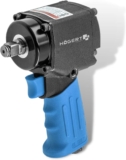 Högert Technik Clé à air ultra courte 1/2&Prime; JUMBO – Vitesse de rotation 10 000 tr/min – Couple de fonctionnement jusqu&rsquo;à 680 Nm – Clé à chocs pneumatique compacte et ultra courte – HT4R626