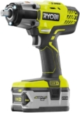 Ryobi P1830 Kit de clé à chocs 18 V One+ 3 vitesses 1/2&Prime; avec double chargeur de produits chimiques et batterie haute capacité