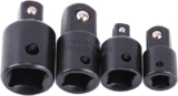 Embout Clé 1/4&Prime; 3/8&Prime; 1/2&Prime;, Adaptateur Clé à Choc, 4pcs Douille Réducteur Embout Pour Clé à Douille, Convertisseur De Pilote De Douille Pour Conversions De Tournevis à Chocs Clés à Cliquet D&rsquo;extension