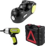 Cric De Voiture Électrique 4 en 1, 12V, 5 Tonnes, Vérin Hydraulique Portable, Clé À Chocs, Compresseur De Pneu, Levage, Lumière LED, Outil De Réparation Automobile sans Effort Efficace