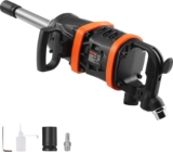 VEVOR Clé à Choc Pneumatique Carré 2,54 cm Clé à Chocs à Air Comprimé 7016 Nm 3000 tr/min Aluminium avec Enclume 20,3 cm Connecteur Rapide d&rsquo;Air Pot d&rsquo;Huile pour Réparations Auto Lourdes Mécaniciens