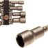 Saipor 5 Pièces Embout Douille Visseuse 13mm 1/4&Prime; Hexagonale Magnetique Adaptateur Visseuse Douille à Choc pour Écrou pour Perceuse à Main, Clé à Douille, Longueur de 65 mm