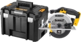 DEWALT – Scie circulaire 18V sans fil avec coffret TSTAK – 3700 trs/min – lame carbure 24 dents 165 mm – inclinaison de lame 50° – profondeur de coupe Max à 90° de 55 mm – DCS391NT- XJ