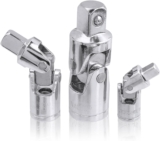 Mesee Jeu de douilles universelles 1/4&Prime;, 3/8&Prime;, 1/2&Prime;, clé à choc pivotante en acier CR-V, réducteur