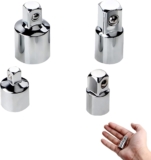 Lot de 4 adaptateurs de douille pour cliquet 1/2&Prime; vers 3/8&Prime;, 3/8&Prime; vers 1/4&Prime;, 1/4&Prime; vers 3/8&Prime; pour clé à douille, écrou, douilles