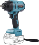 Clé à Chocs sans Fil Brushless 21V KATSU FIT-BAT, 1/2&Prime; 600Nm Super Torque Clé à Chocs Électrique sans Fil, Moteur sans Balais, Fréquence d&rsquo;impact 3200IPM, sans Batterie ni Chargeur 102475