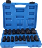 Douille a Choc 1/2, Coffret Douille Poids Lourd, Coffret Douille a Choc Pneumatique, Douille pour Clé à Choc, Douille Clef a Choc pour la Réparation et l’Entretien des Automobiles