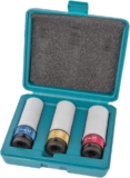Makita Jeu de 3 douilles à choc métriques pour entraînement carré 1/2&Prime;