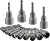 Douille Hexagonale Magnétique TIMESETL 14Pcs Douille Visseuse à Choc 6-19mm, Clés à Douille Magnétique Hexagonale Douille Set Magnétique 1/4 Hexagonale Douille Prise Adaptateur Outil