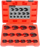 BINGCOBBER 15 PCS Ensemble de clé à Fourche à emmancher Métrique 1/2 3/8&Prime;,Coffret de douilles à tuyauter,clé à écrou évasé,8-24mm