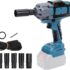 EIFSON Clé à chocs sans fil 800Nm, 1/2&Prime; moteur brushless, 21V électrique avec batterie 2×4.0Ah, 6 douilles à couple réglable pour changer les pneus des camions et des voitures.