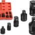 Joyivike clé à Douille, Porte-Douille magnétique, Organiseur Douilles, Supports Rail Douille 1/2&Prime;, 3/8&Prime; et 1/4&Prime;, 6 Supports Douille en ABS Robuste