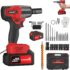 RYOBI – Perceuse-Visseuse à Percussion 18V ONE+ – 2 Vitesses – Livrée avec 1 Batterie Lithium+ 2,0Ah et 1 Batterie Lithium+ 4,0Ah, 1 Chargeur et 1 Sac de Rangement – R18PD2-242S & Meuleuse d&rsquo;Angle