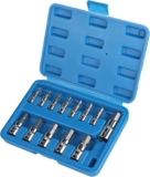 CPROSP 13 Pièces Jeu de Douilles à Six Pans Creux 1/2 »,3/8 »,1/4 », Lot de 13 Douilles Torx à Six Pans Creux Intérieurs 2-14mm avec Coffret Plastique,Jeu de Douilles 1/2 pour Clé à Chocs