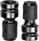 BLUESEABUY 2 Pièces Adaptateurs de Douille 1/2&Prime; Carré à 1/4&Prime; Adaptateur Impact Cle a Choc Convertisseur de Libération Rapide pour Clé à Cliquet Impact et Porte-embout de Tournevis