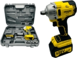 Nemura Clé à Choc Sans Fil 20V – Déboulonneuse Puissante 0-2500 tpm – Clef Electrique Couple max.420Nm – Taux d&rsquo;Impact 0-2900 imp/min – 1 Batterie 3000mAh et 1 Chargeur rapide – Marque Française