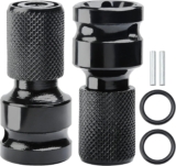 Lot de 2 Douille a Choc, Adaptateur Douille Ensemble Tête Carrée 1/2&Prime; à Tige Hexagonale 1/4&Prime; Convertisseur avec Anneau à Broche pour Embout de Tournevis à clé à Cliquet Impact