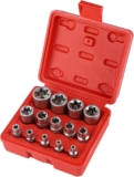 CPROSP Coffret Douille Torx Femelle 1/4&Prime; 3/8&Prime; 1/2&Prime;, Douille de Profilés E Torx E4, E5, E6, E7, E8, E10, E11, E12, E14, E16, E18, E20, E22, E24 avec Boîte Pratique