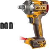 Ingco 1/2&Prime; Clé à Chocs Sans Fil 20V (Produit seul), Moteur Sans Balais, 400NM Boulonneuse à Chocs Électrique Sans Fil 2300 tr/min CIWLI20401