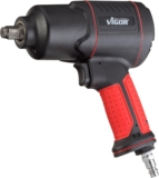 ViGOR V4800 Visseuse pneumatique à chocs – couple de desserrage maxi 1200 Nm, carré 12,5 mm (1/2 pouce) – visseuse pneumatique à faibles vibrations pour le serrage et le desserrage de vis&rsquo;.