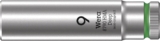 Wera 05004506001 8790 HMA Deep Douille 1/4&Prime;, Vert, 9.0 mm