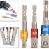 Mesee 10Pcs 6-15mm Douilles Visseuse Hexagonale Magnétique Hex Embout Douille Visseuse à Choc Set Adaptateur Douille Embout Aimanté Hexagonale Pour Installation de Vis et Tournevis à Écrous Hexagonaux