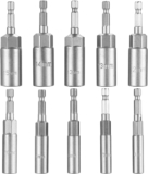Ensemble d&rsquo;Adaptateurs pour Douilles, 10 piéces, 1/4&Prime;, Embouts Hexagonaux de 6 à 15mm, Pour Perceuse Électrique et Clé à Chocs