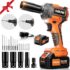 700Nm Clé à Chocs Sans Fil Compatible avec Makita BL1830 BL1830B BL1840 BL1840B BL1850 BL1850B BL1860B 18V Batteries, 1/2 » Sans Balais Visseuse à Choc Rotative avec 6 Douilles (Batterie non incluse)