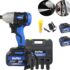 Clé à chocs sans fil, vitesse maximale 2200N.M 0-8200RPM Perceuse à percussion/tournevis électrique 1/2 pouce douilles de tournevis avec batterie