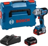 Bosch Professional boulonneuse sans-fil GDS 18V-450 HC (couple de serrage 450 Nm, couple de desserrage 800 Nm, avec 2 batteries 5,0 Ah, L-BOXX)