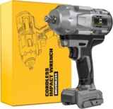 Clé à chocs sans fil de 1/2&Prime; pour batterie Dewalt, pistolet à percussion électrique sans balais de 900 pieds (1200 Nm) avec lumière de travail LED, driver d&rsquo;impact à couple élevé de 2100