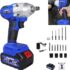 LANTRO JS – Clé à chocs, 18V sans fil Brushless Impact Driver 2780W pour chantier de construction, réparation de voiture, entretien d&rsquo;échafaudages