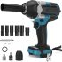 1000N.M Clé À Chocs Rotative Sans Fil Pour Batteries Makita 18V, Clé À Chocs Électrique 1/2 Pouce, Tournevis Électrique, Visseuse Sans Fil, Sans Balais (batterie Et Chargeur Non Inclus)