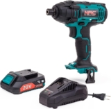 NAC Clé à chocs sans fil ID-LI-ST-20V, couple élevé du tournevis de 180 Nm, lumière LED verte intégrée, set avec batterie 2,0 Ah et chargeur