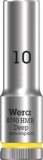 Wera 05004532001 8790 HMB Deep Douille 3/8“, Jaune Clair, 10.0 mm