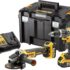 DeWalt Kit 3 Outils XR 18V 5Ah brushless perceuse visseuse DCD800 + Perforateur SDS Plus DCH172 + Meuleuse d&rsquo;angle DCG405-DCK355P2T-QW
