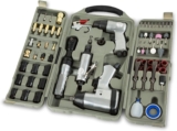 EBERTH Kit d&rsquo;outils pneumatiques 71 pièces avec clé à chocs 1/2&Prime;, clé à cliquet 3/8&Prime;, marteau burineur 150mm et meuleuse droite 6mm, outil pneumatique avec raccord d&rsquo;air comprimé 1/4&Prime; et accessoires